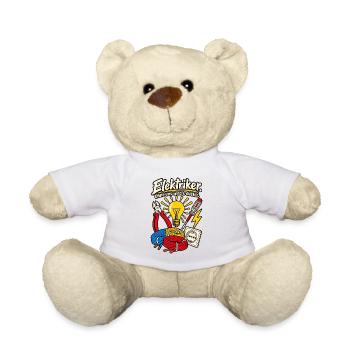 Elektriker Ohne uns wird's duster - Teddy - Weiß - Vorne