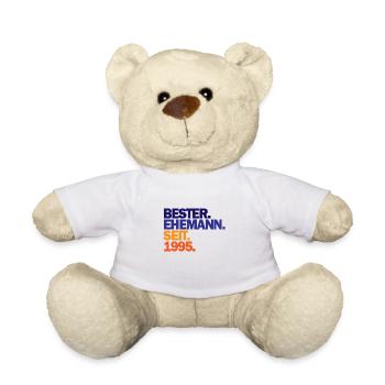 Ehemann 1995 Jubiläum Hochzeit Spruch - Teddy - Weiß - Vorne