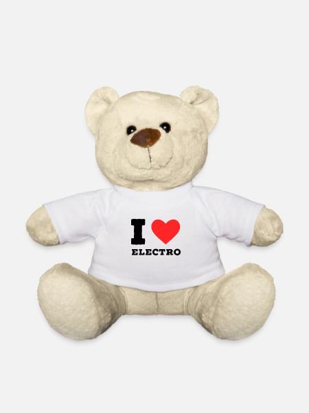 J’adore l’électro - Nounours - blanc