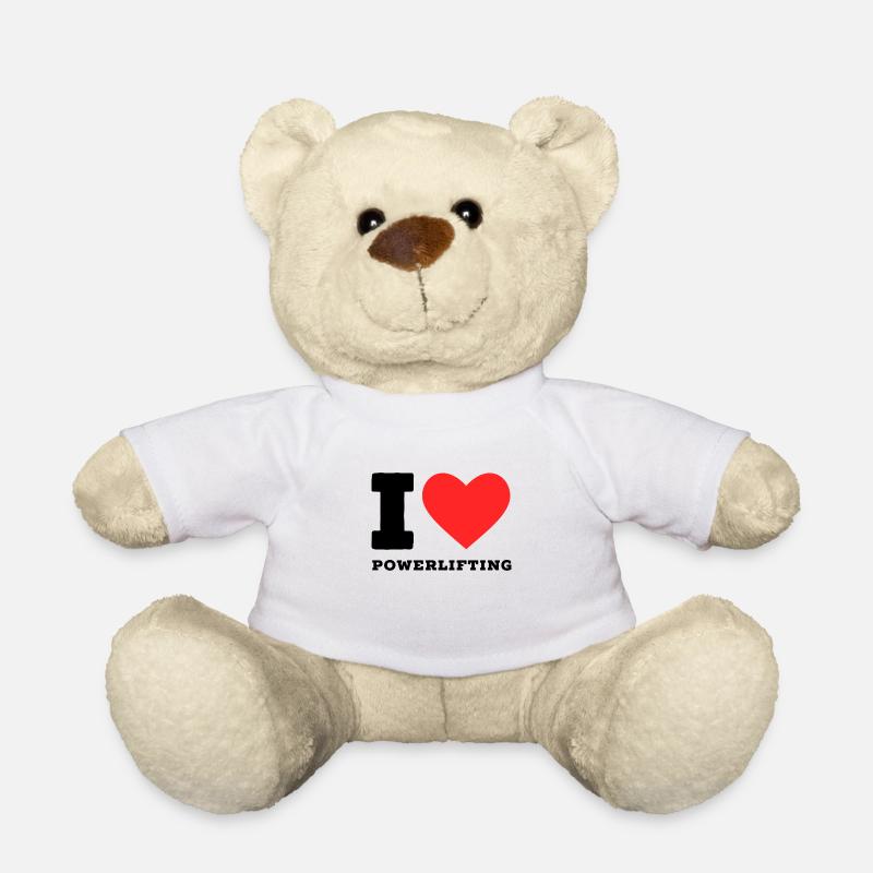 I love powerlifting - Teddy Bear - white