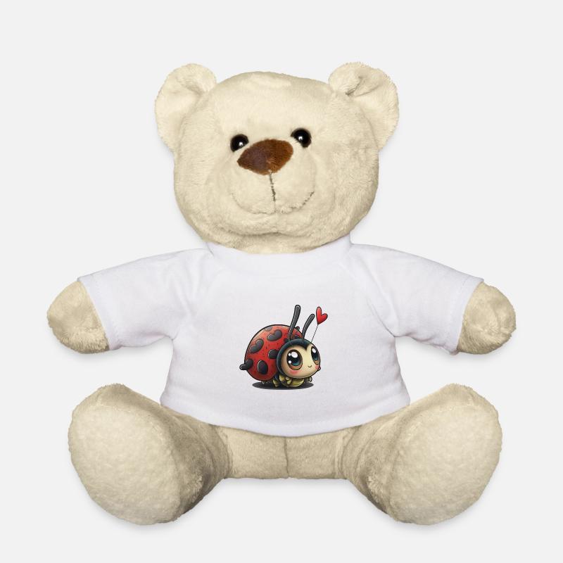 Coccinelle amour - Nounours - blanc