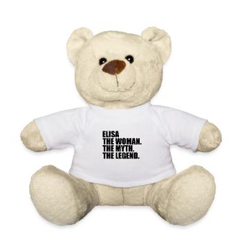 Femme, Mythe, Légende, Prénom Elisa - Nounours - blanc - Devant