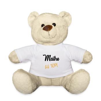 MASTER. MASTER. THANK YOU. THANK YOU MASTER - Teddy Bear - white - Front