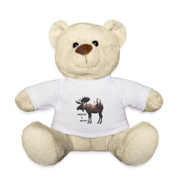 Préserver et protéger l’orignal Orignal Animaux de la forêt - Nounours - blanc - Devant