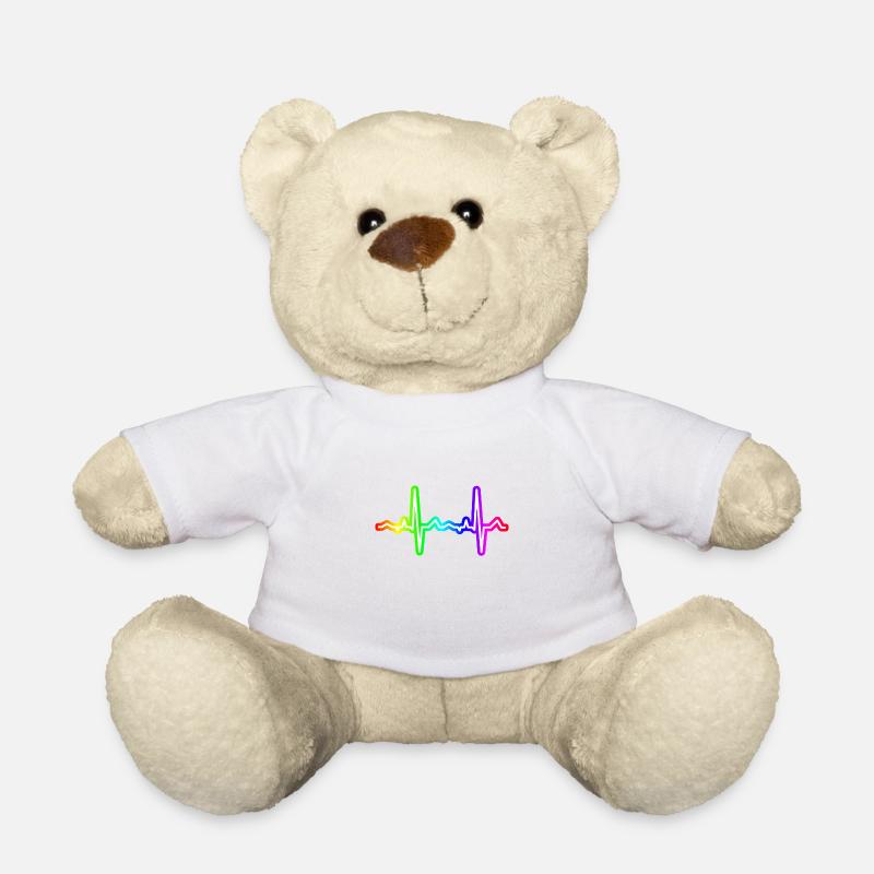 Love is Love Ekg - Teddy Bear - white