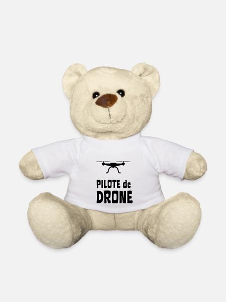 pilote de drone - Nounours - blanc
