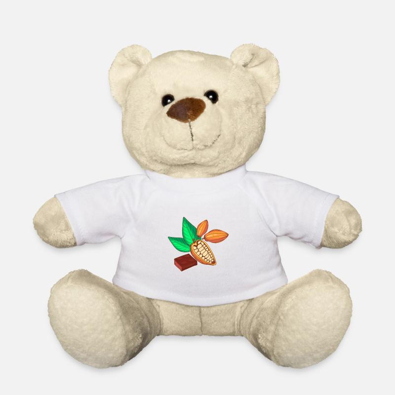 Cocoa chocolate cocoa bean cocoa pod - Teddy Bear - white