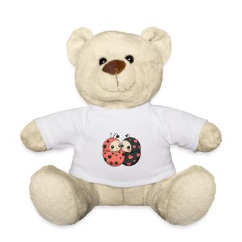 Coccinelles amoureux - Nounours - blanc - Devant