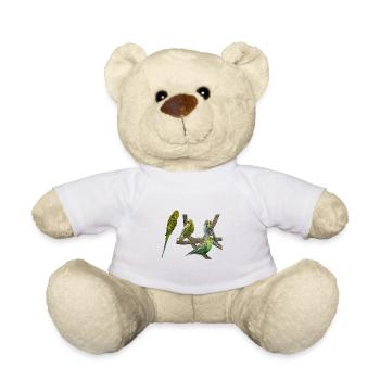 Perruches ondulées - Nounours - blanc - Devant