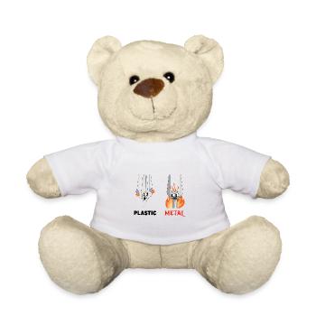 Gabel Plastic Metal Musik - Teddy - Weiß - Vorne