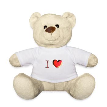 ich liebe schrift rot glitzer - Teddy - Weiß - Vorne