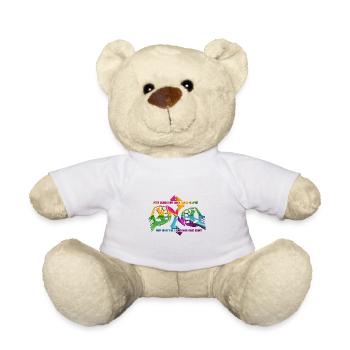 FÜR EUCH IST HIER KEIN PLATZ WIR SIND VIELE ...... - Teddy - Weiß - Vorne