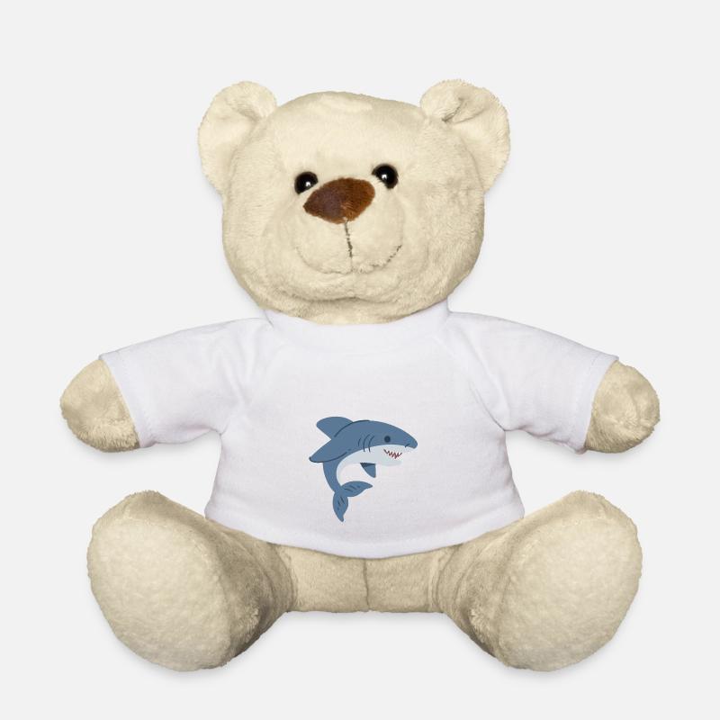 cute shark - Teddy Bear - white