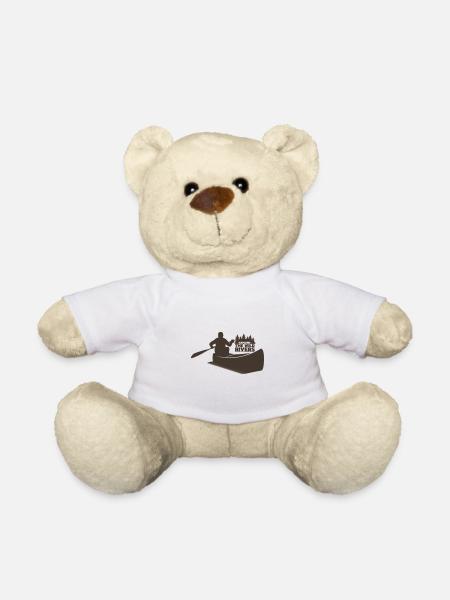 KAYAK PADDEL RUDERN WASSER KANU RAFTING BOOT MOTIV - Teddy - Weiß