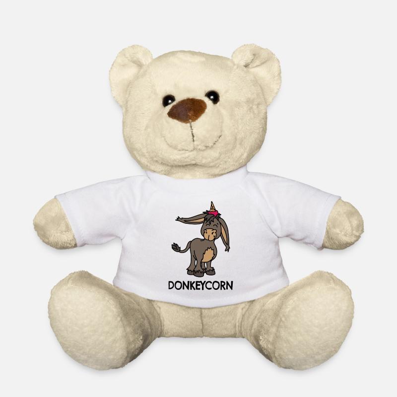 Donkey unicorn donkeycorn - Teddy Bear - white