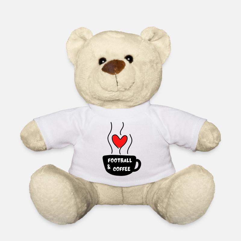Football & coffee - Teddy Bear - white