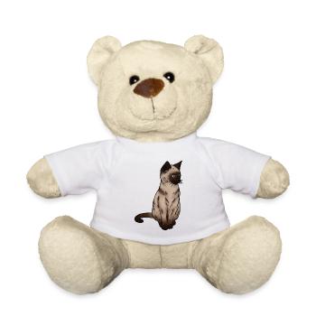 SiamEse Cat Siamese Cat - Nounours - blanc - Devant