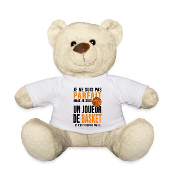 Cadeau basket joueur parfait basketteur - Nounours - blanc - Devant