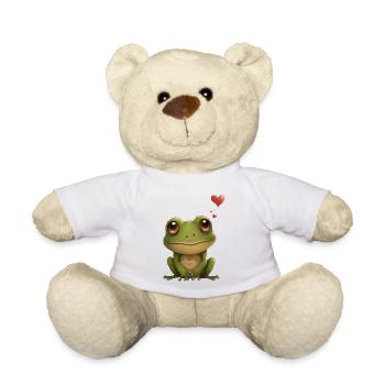 Frosch Frösche Kröte Liebe Valentienstag - Teddy - Weiß - Vorne