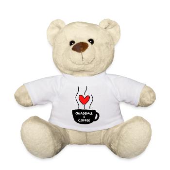 Quadball & Kaffee - Teddy - Weiß - Vorne