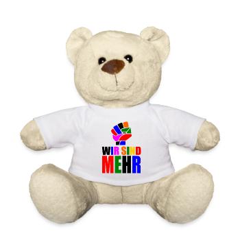 Wir sind mehr - Teddy - Weiß - Vorne