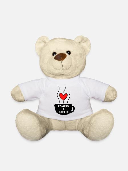 Rudern und Kaffee - Teddy - Weiß
