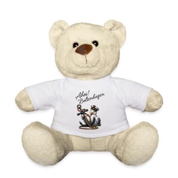 Ahoy Boltenhagen funny seagull with anchor - Teddy Bear - white - Front