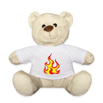 fire - Teddy Bear - white - Front