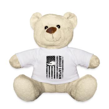 Amerikanische Flagge USA Airboat Airboating Captain - Teddy - Weiß - Vorne