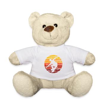 Skateboard Skateboarder Skater Skate Skateing - Teddy Bear - white - Front