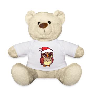 A Cute Little Christmas Owl cute Christmas Owl - Teddy Bear - white - Front