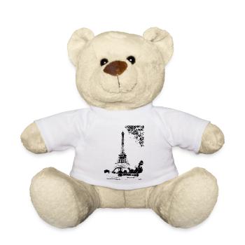 Tour Eiffel PARIS (Noir) - Nounours - blanc - Devant