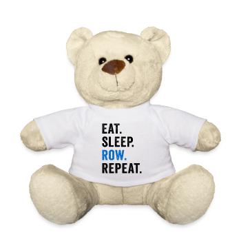 Eat Sleep Row Repeat Rowing Club Kayaking Canoe Wa - Teddy - Weiß - Vorne