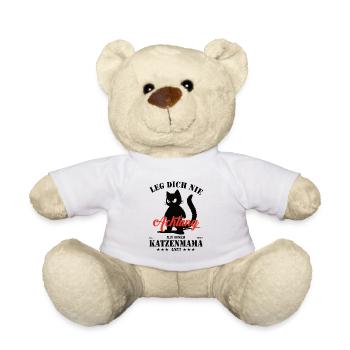 Leg dich nicht mit einer Katzenmama an! Cat Mom - Teddy - Weiß - Vorne