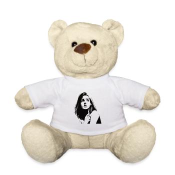 Fear expressive design with anxious woman - Teddy Bear - white - Front