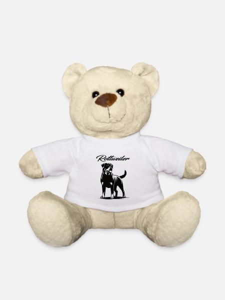 Stolz auf meinen Rottweiler – Stärke mit Herz - Teddy - Weiß