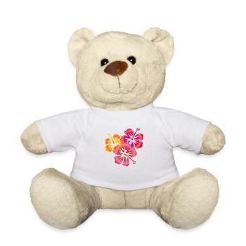 BALI Hibiscus flowers - Teddy Bear - white - Front