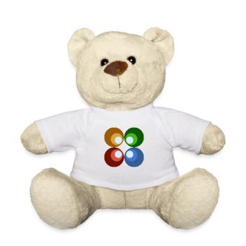 Retrokreise bunt - Teddy - Weiß - Vorne