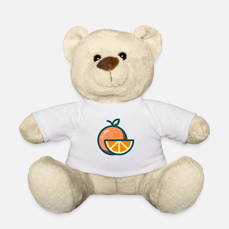 orange orange orange veggie fruit fruits - Teddy Bear - white