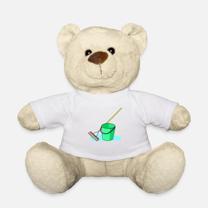 putzen cleaning putzfrau broom wischmop53 - Teddy - Weiß