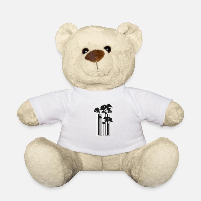 Cool barcode trees gift - Teddy Bear - white