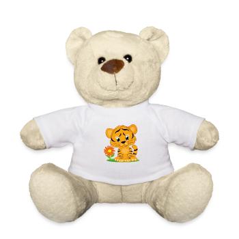 Baby tiger fleur enfants logo - Nounours - blanc - Devant