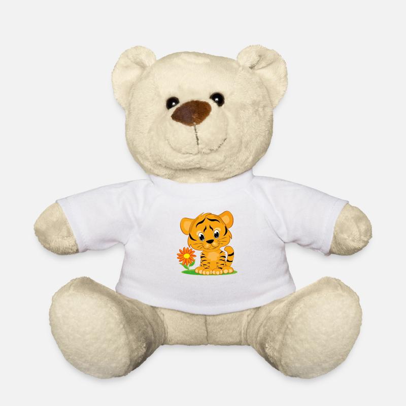 Baby Tiger Blume Kinderlogo - Teddy - Weiß