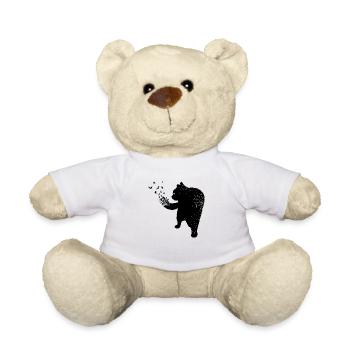 Rabenschwarze katze - Teddy - Weiß - Vorne