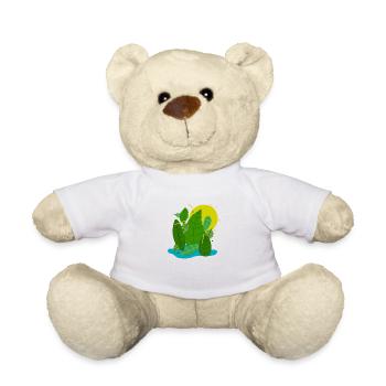 Green summer summery design gift - Teddy Bear - white - Front