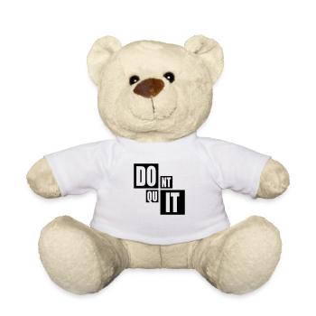 motivation spruch cool ausdauer fitness text logo - Teddy - Weiß - Vorne