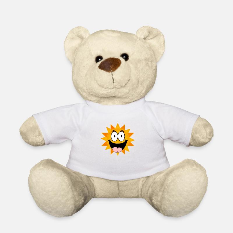 lächelnde Sonne - Teddy - Weiß