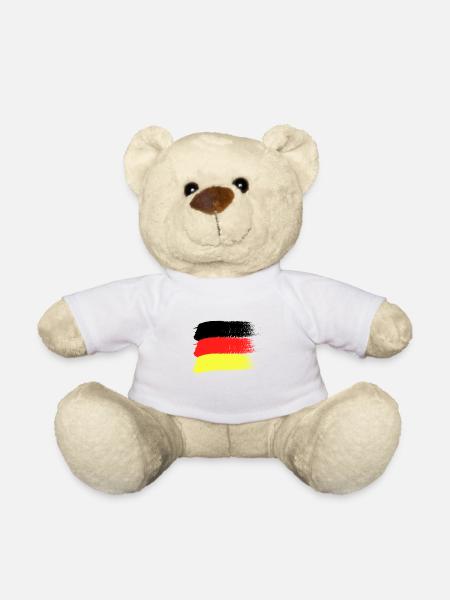 Deutschlandflagge - Teddy - Weiß
