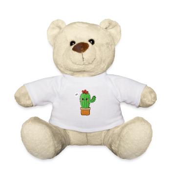 Kawaii Kaktus - Teddy - Weiß - Vorne