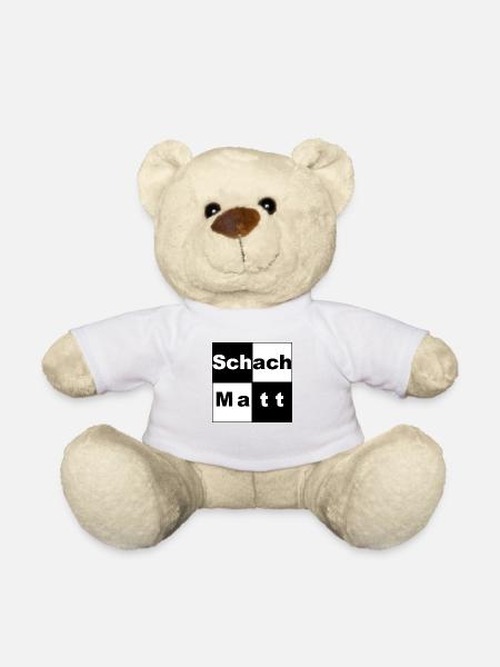 Schachmatt Schach Geschenkidee - Teddy - Weiß